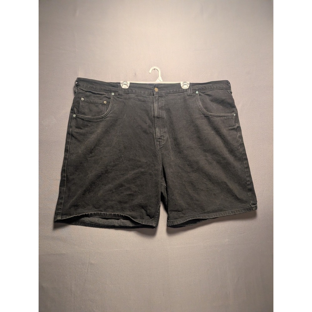 Harbor Bay Shorts Men's 52 Black Denim Dark Wash Loose Fit Grunge Americana